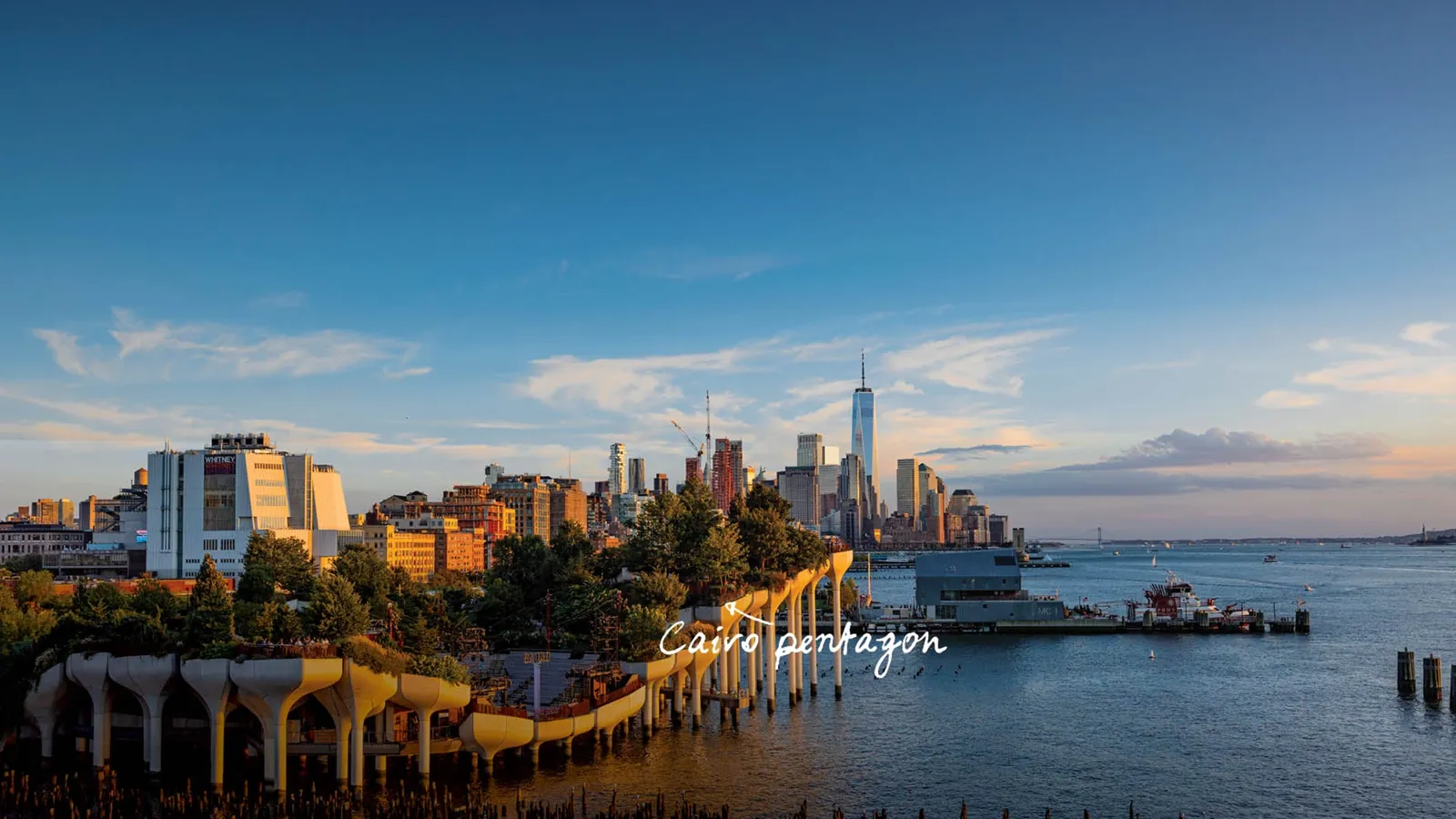 A city next to a body of water.