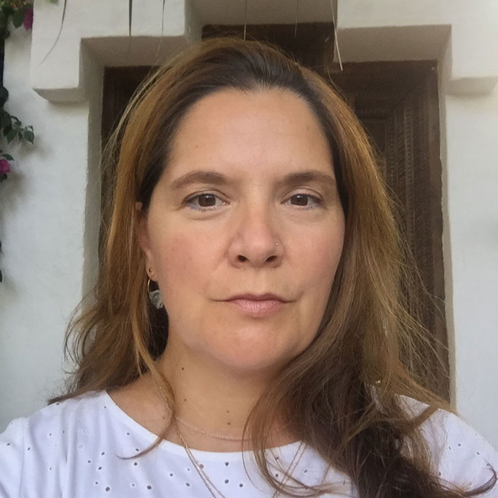 A person with long hair.