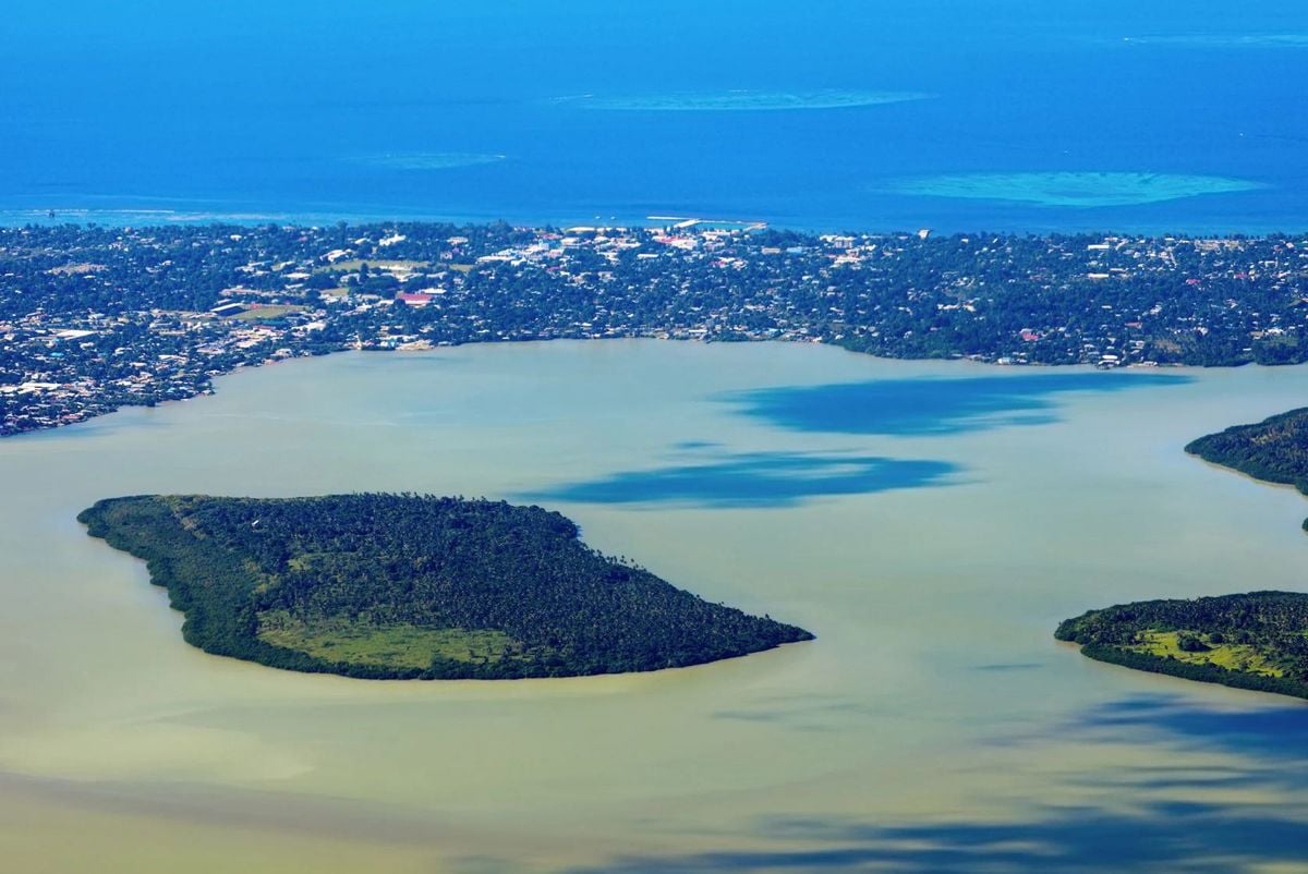 Aerial view of Tongan islands