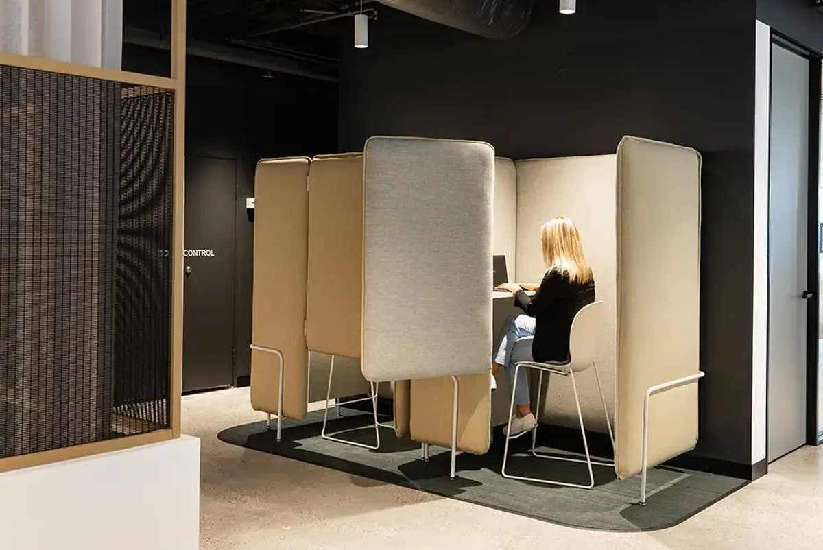 A person sitting at a desk.