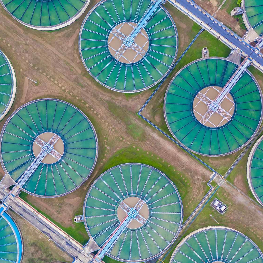 Aerial view of a data centre