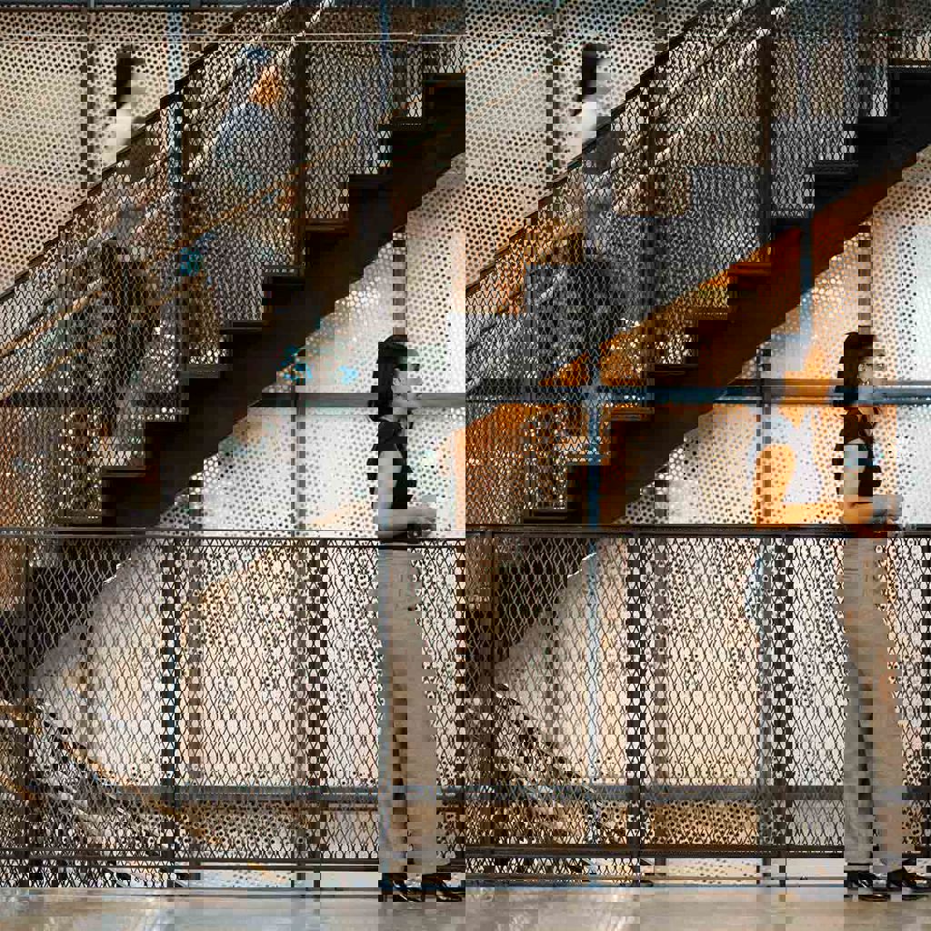 People in an office space