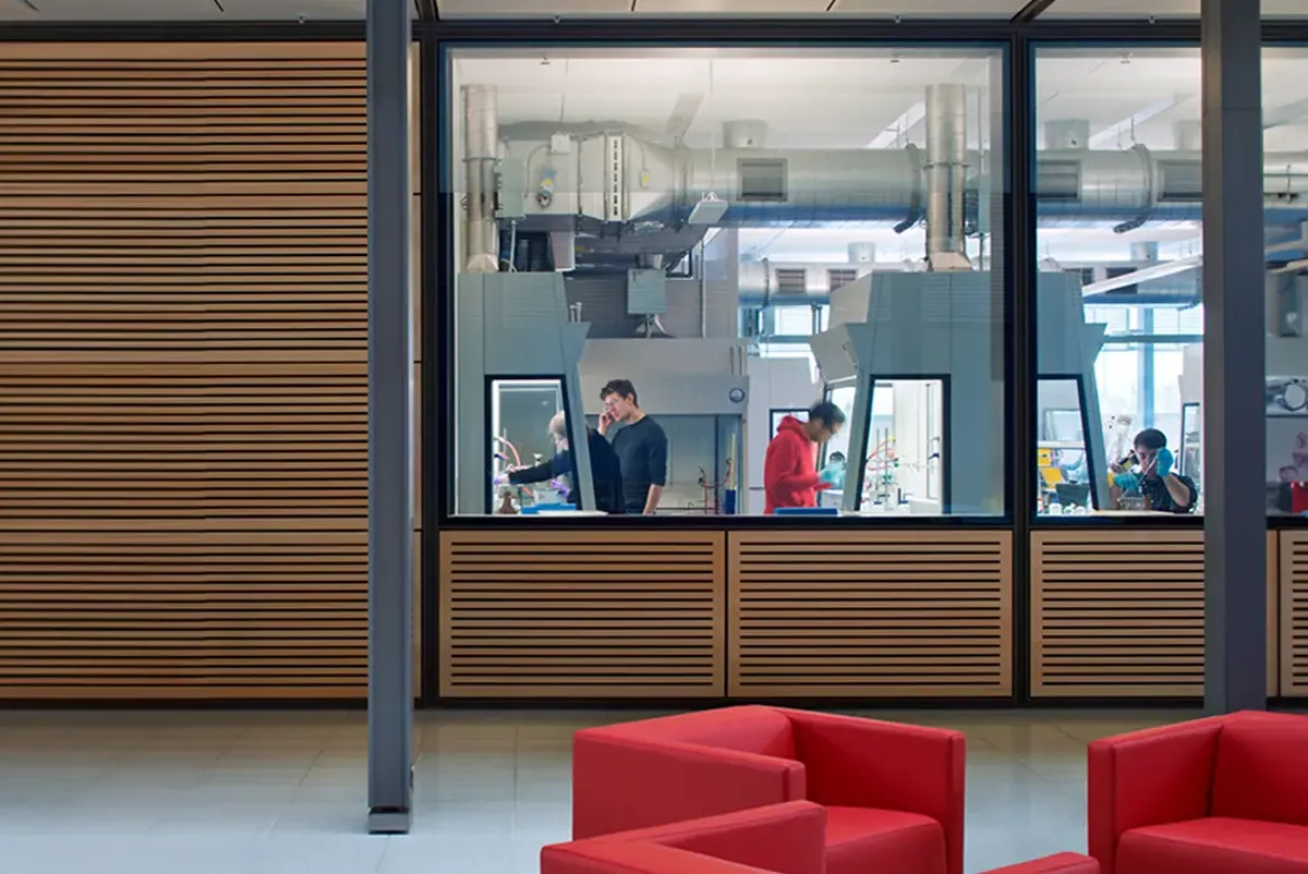 Example of a work space at Princeton's Frick Chemistry Laboratory