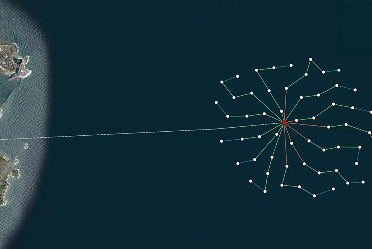 Offshore wind inter array cabling digital image