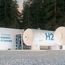 Hydrogen and other renewables in a CGI render