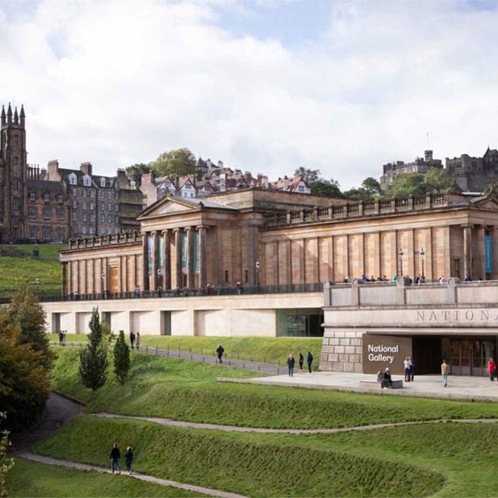 An outside view of the Scottish National Gallery