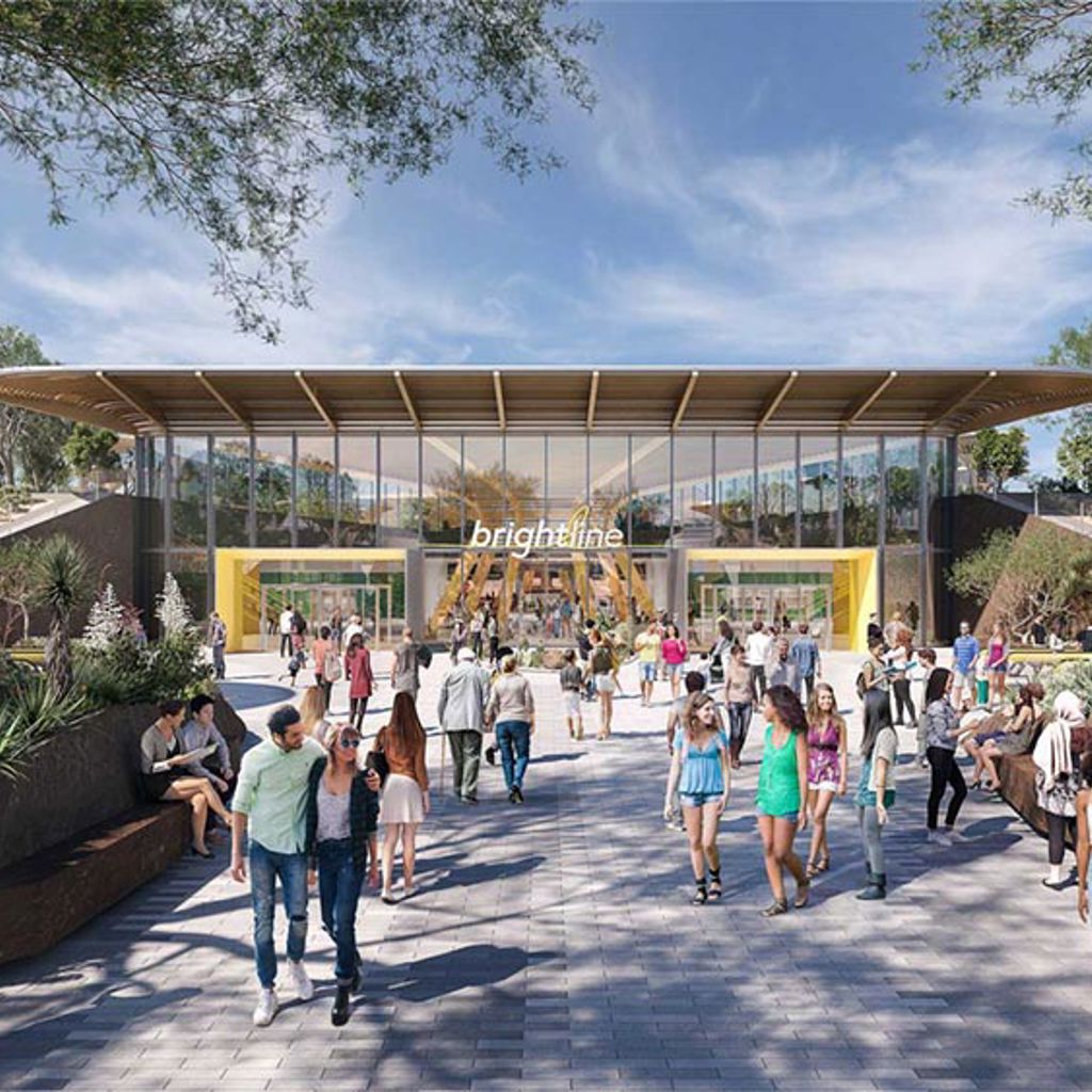 Artist's impression of a Brightline station