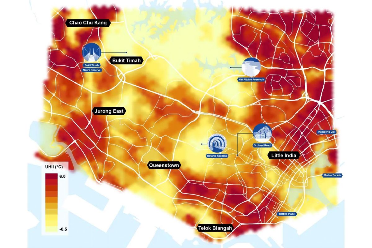 Uheat map of Singapore