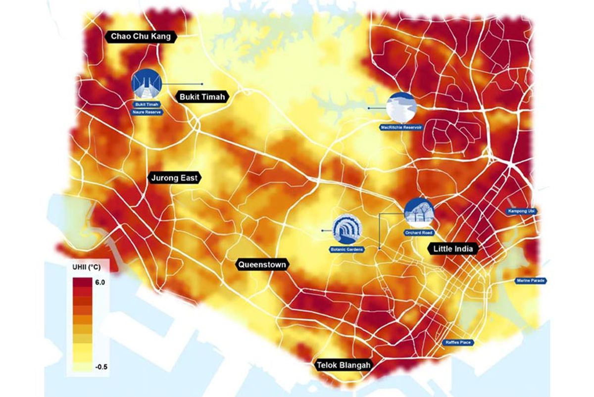 Uheat map of Singapore