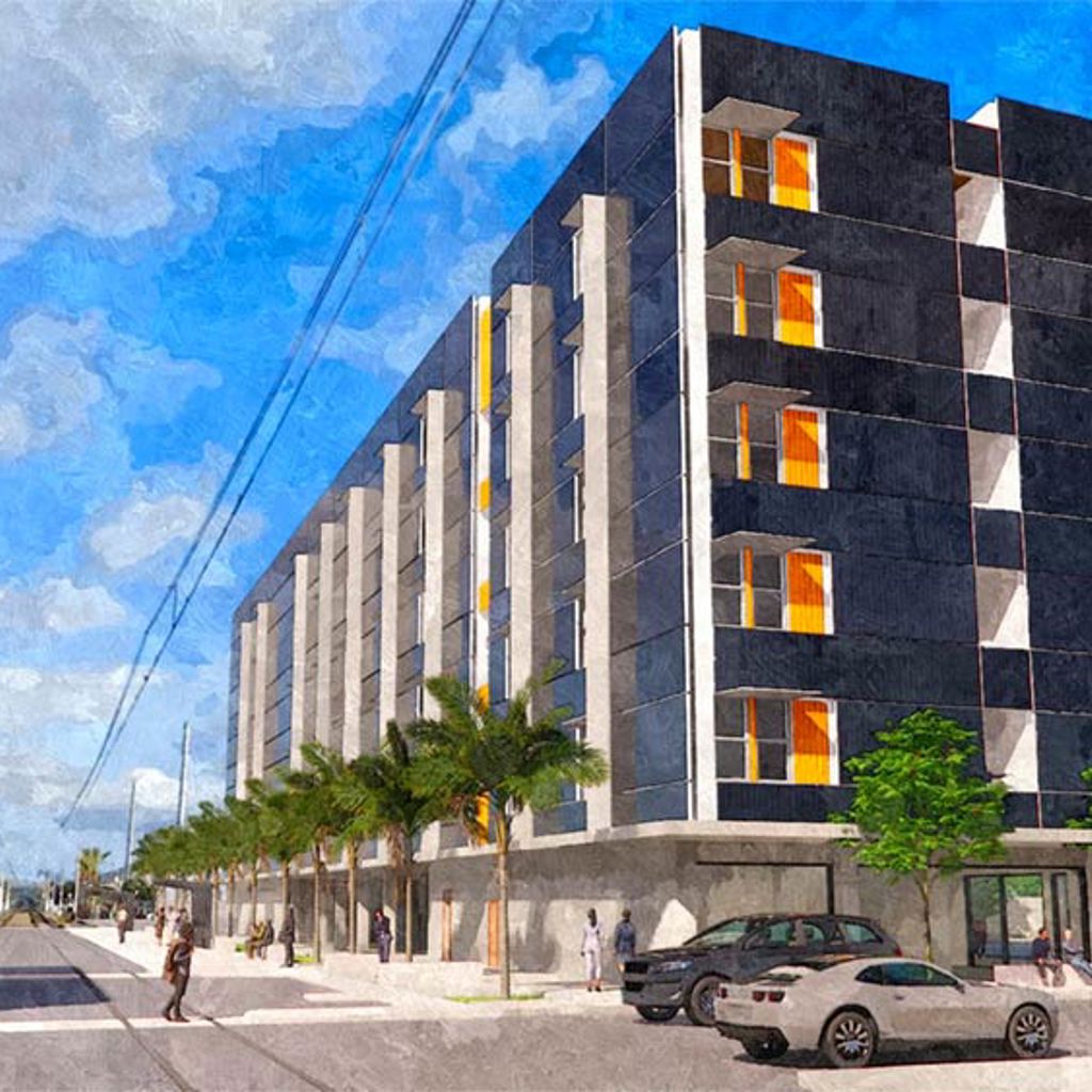 Artist's impression of the new sustainable housing development 