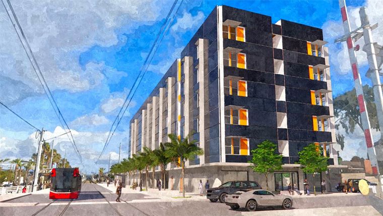 Artist's impression of the new sustainable housing development 