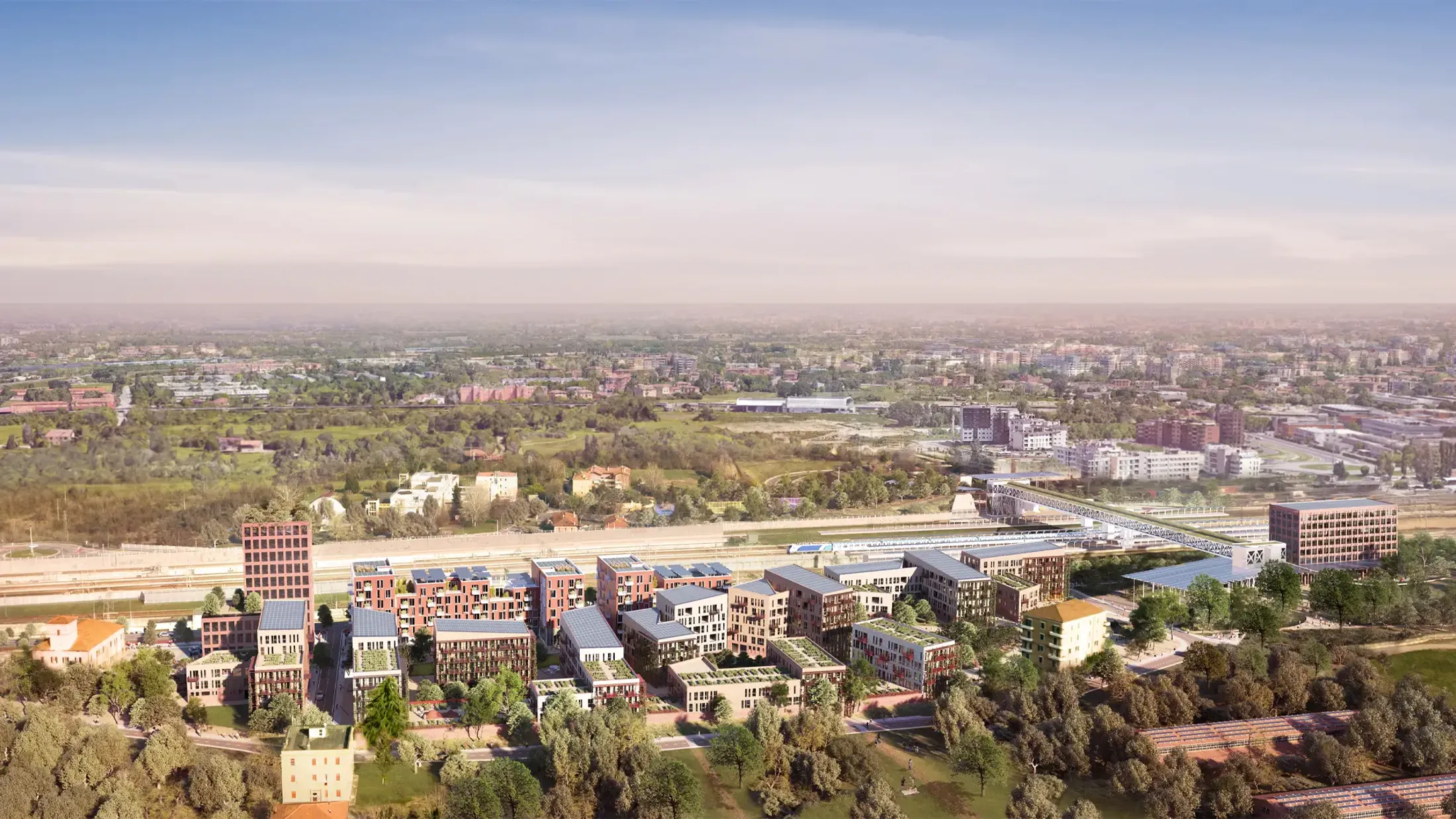 Affordable housing masterplan for Bologna railway site redevelopment