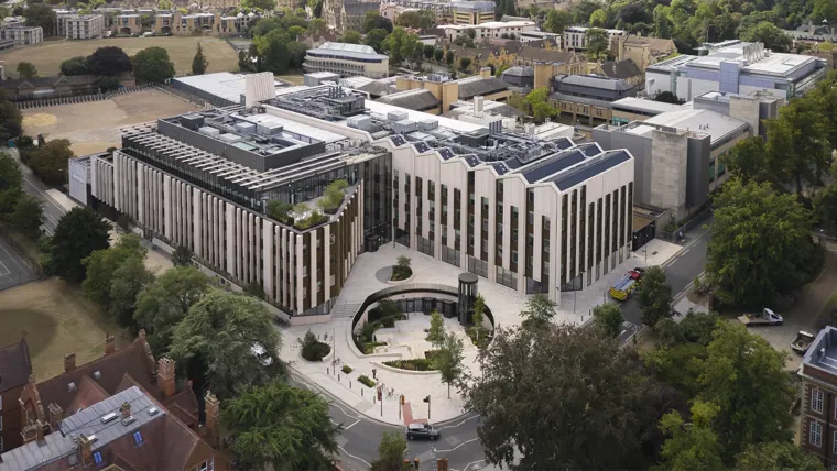 A large building with a courtyard.