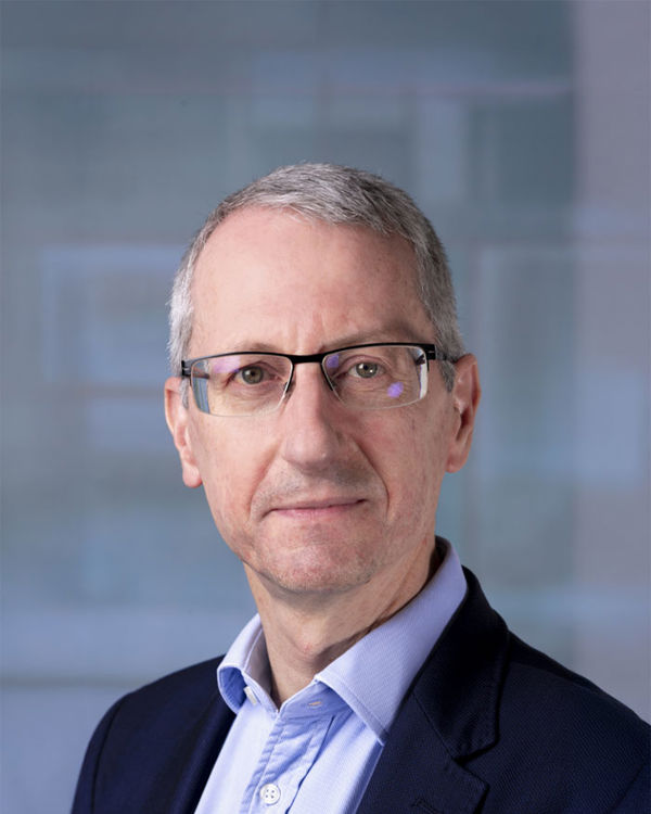 A man wearing glasses.