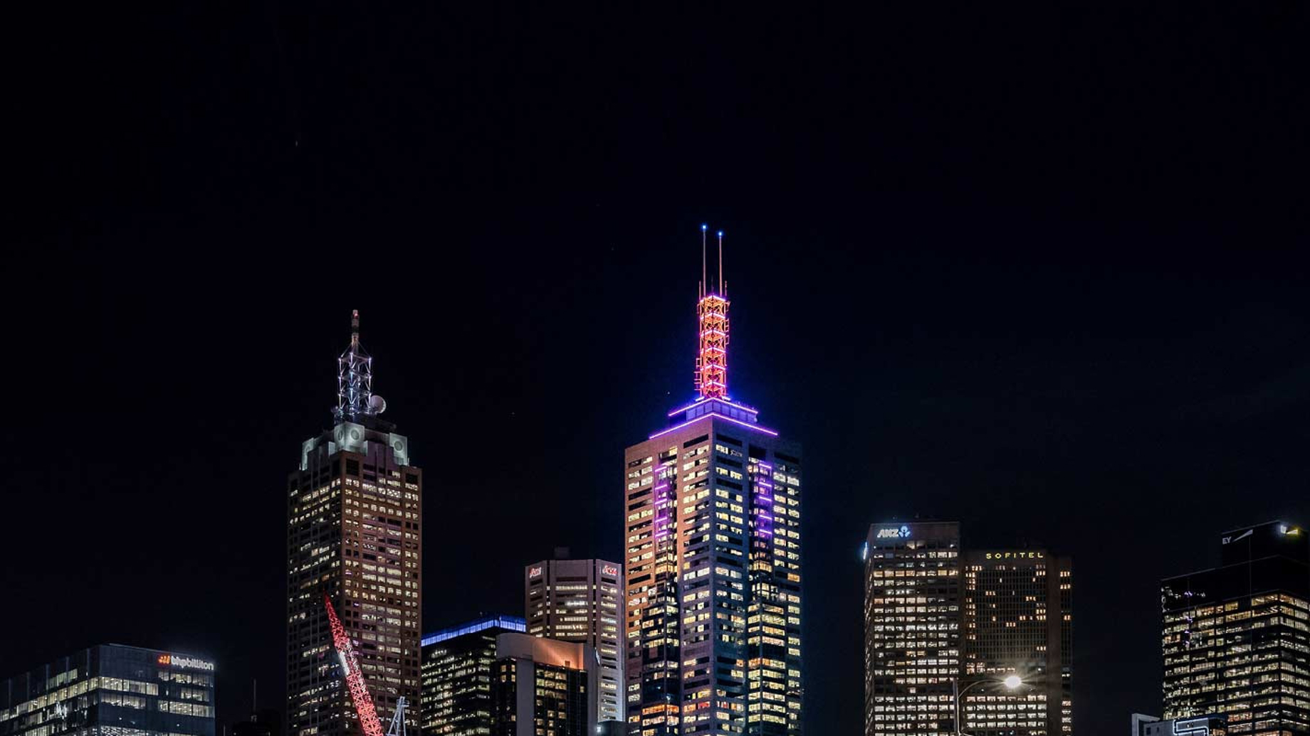 101 Collins Street Spire lighting