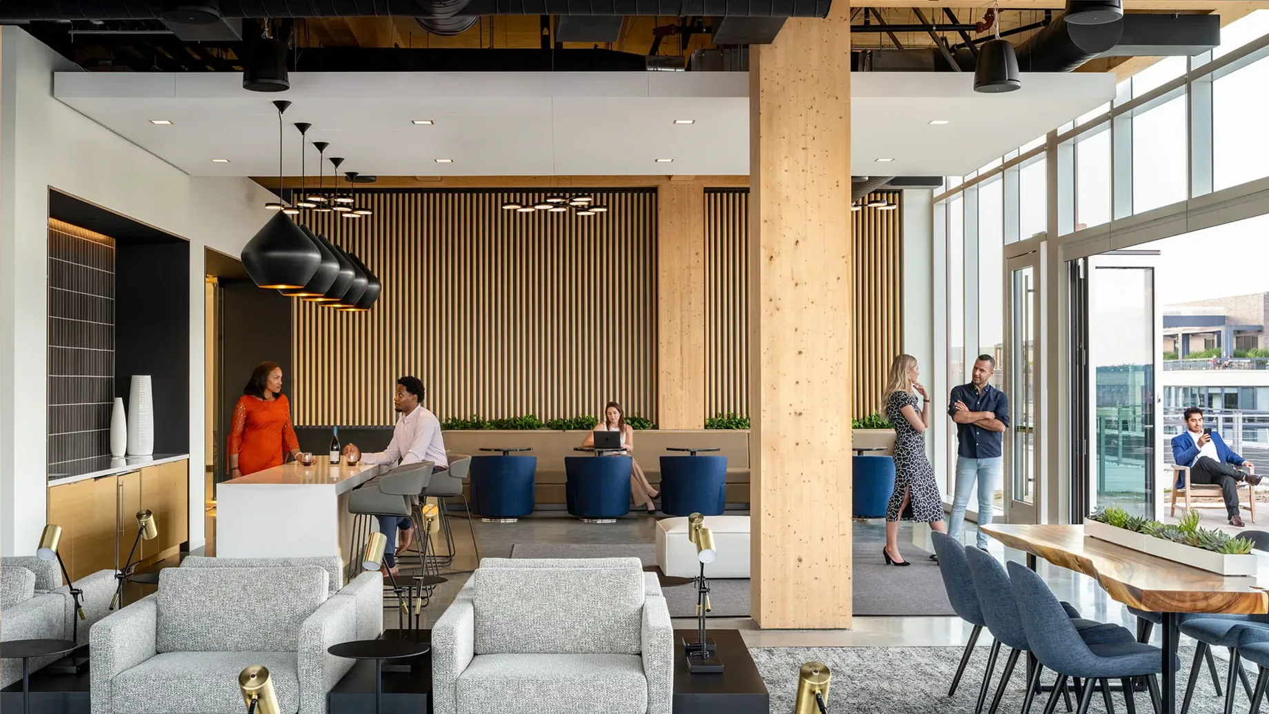 Communal area inside the 80 M Street SE building