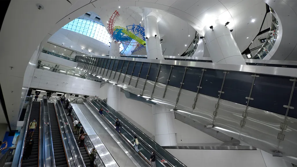 Escalators inside Admiralty Station