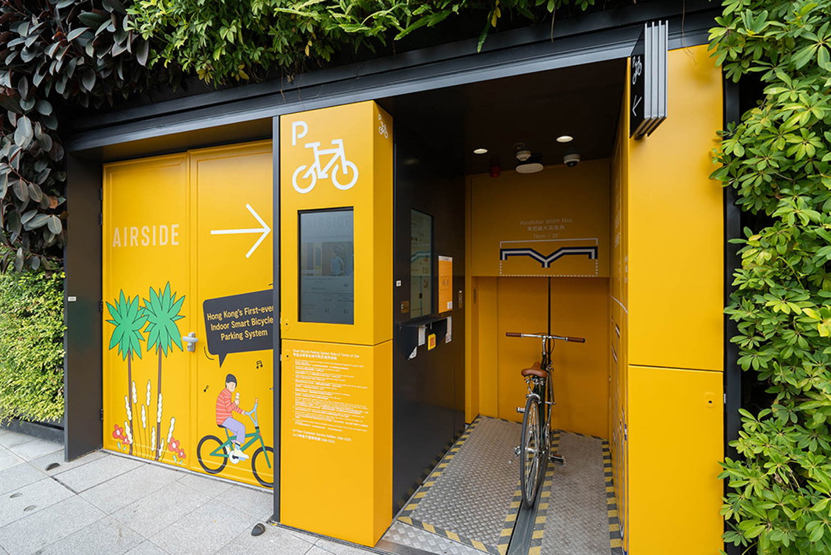 1st automatic underground bicycle parking system in Hong Kong