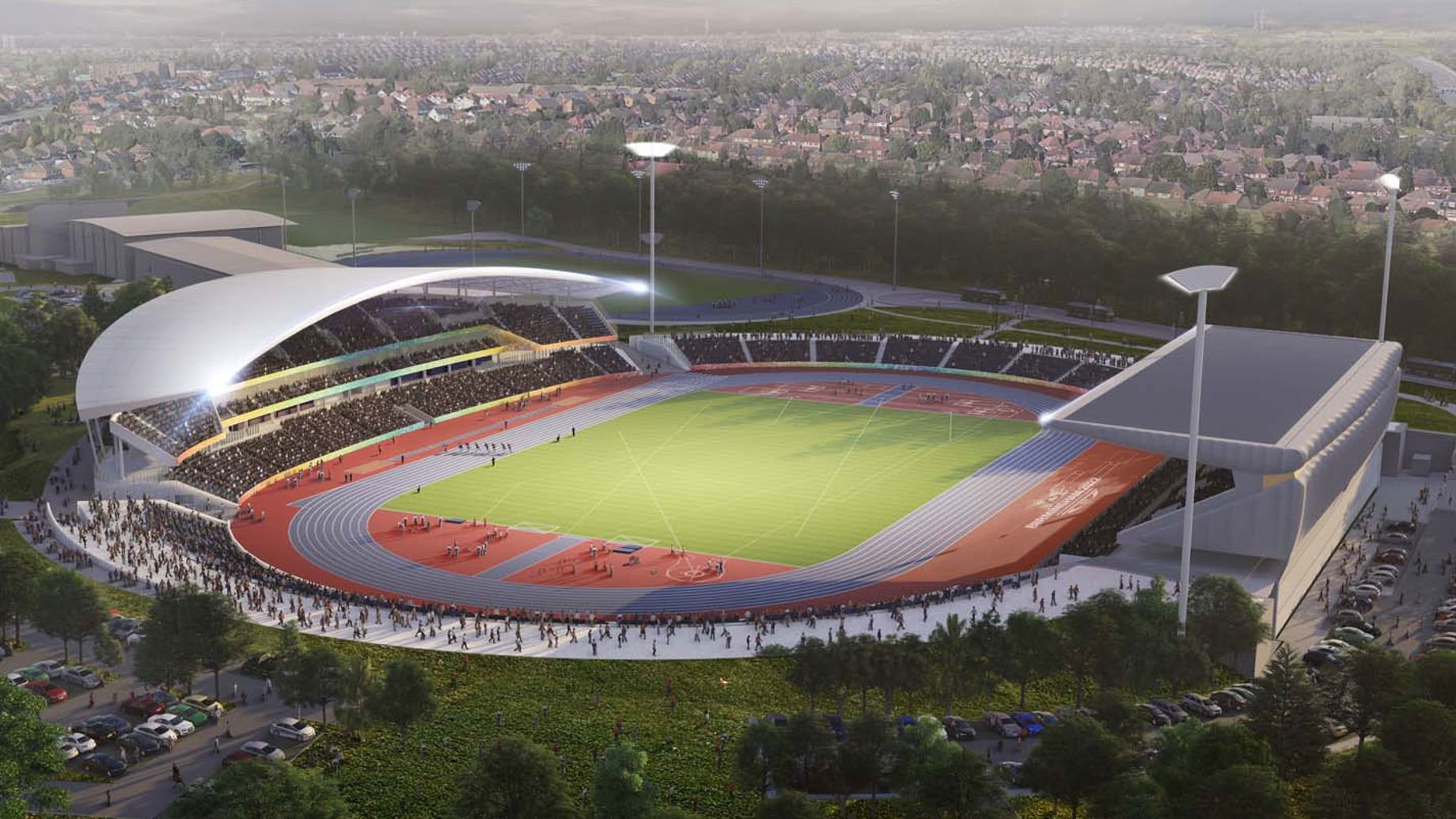 CGI impression of Alexander Stadium