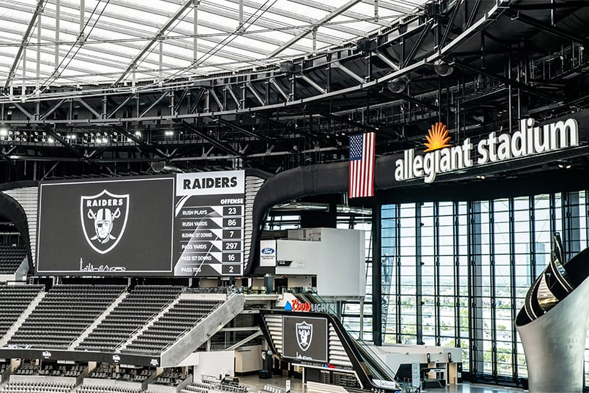 Internal view of Allegiant Stadium