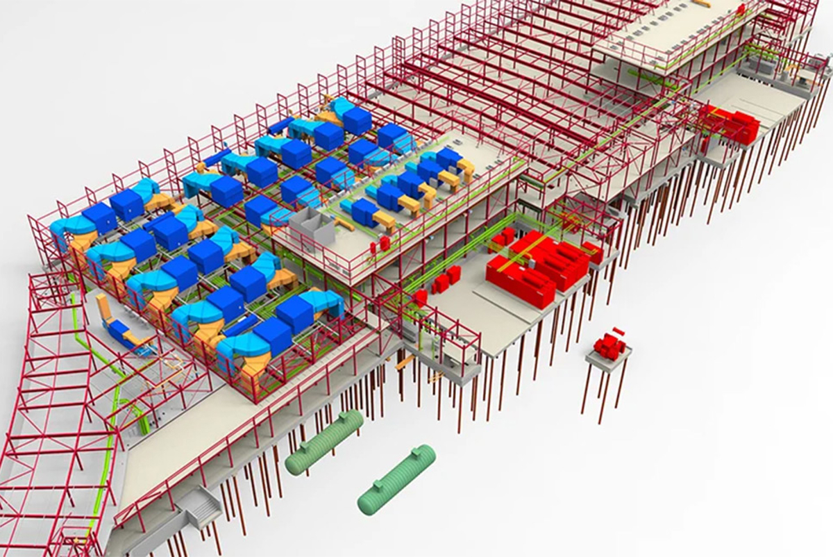 BIM model of the AMS15 data centre