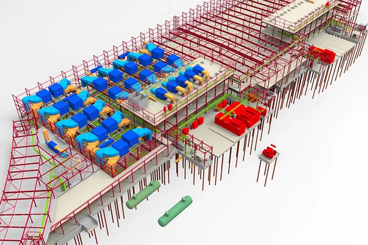 BIM model of the AMS15 data centre