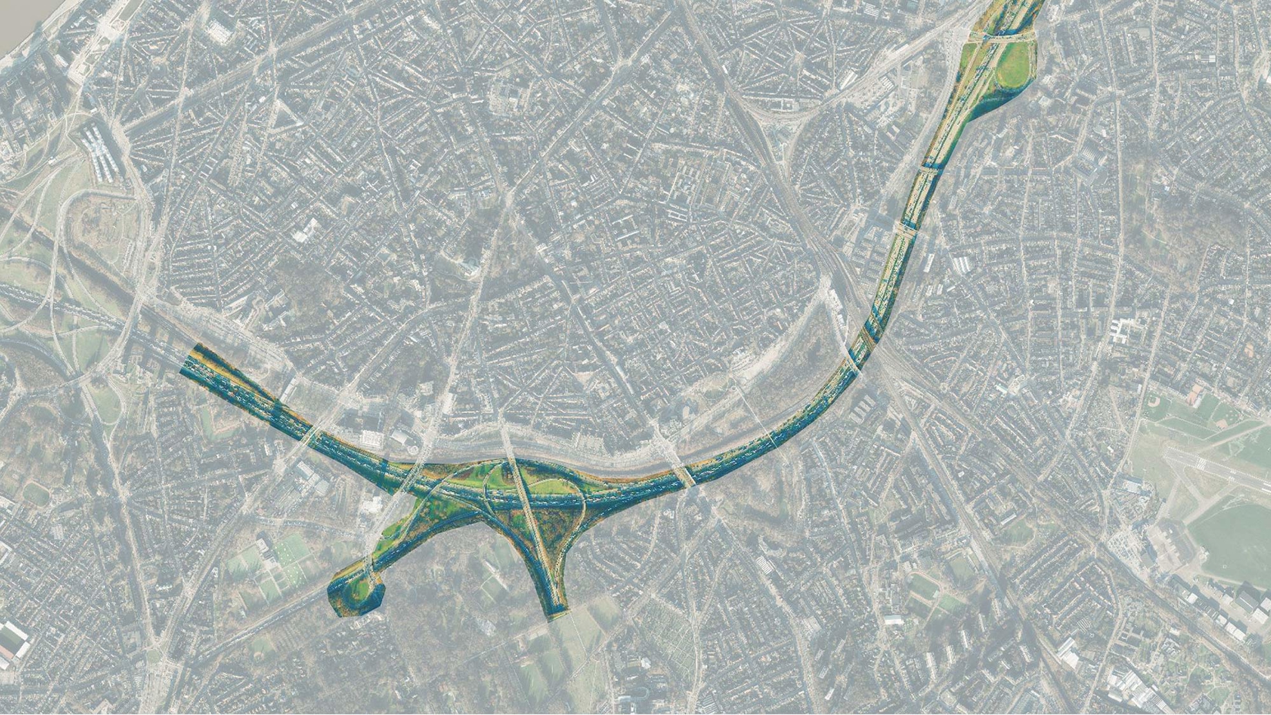 Computer generated image of Antwerp Ring Road