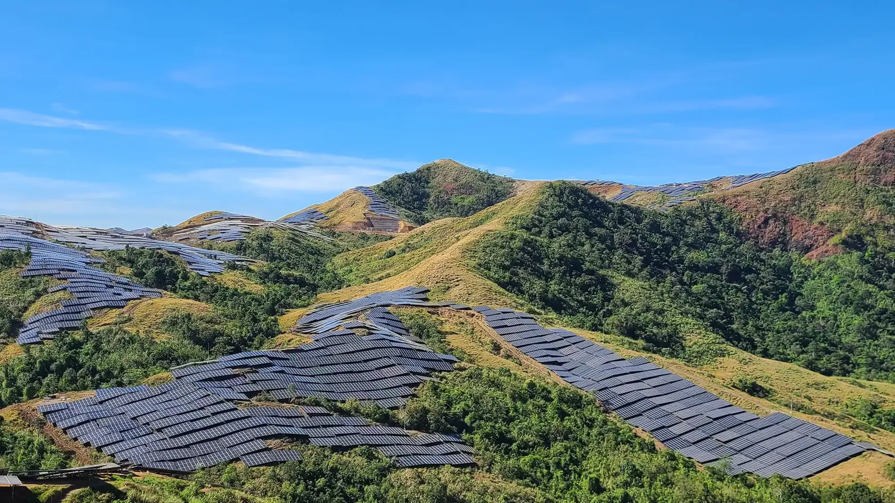 The Cayanga solar power plant, the first hillside plant in the Philippines