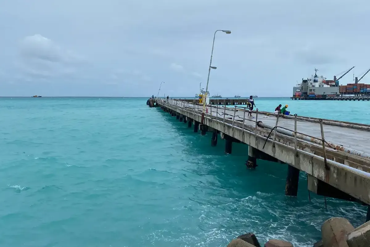 A pier over the water.