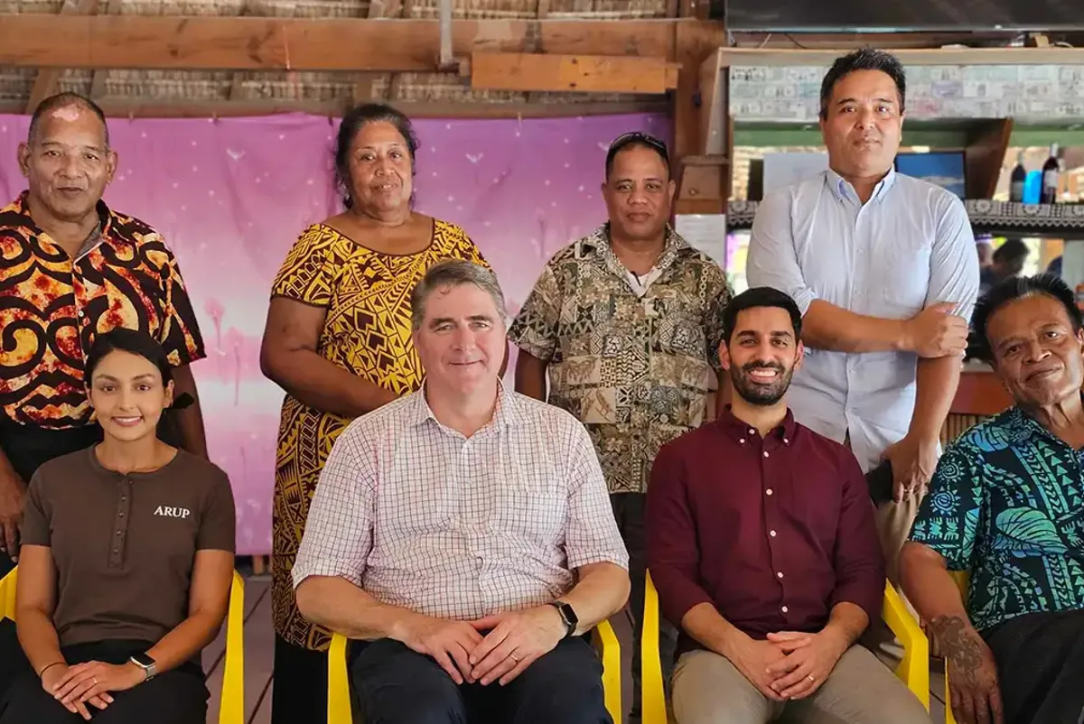 A group of people posing for a photo.