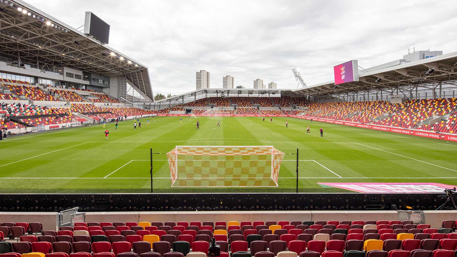 The football pitch at Brentford Community Stadium