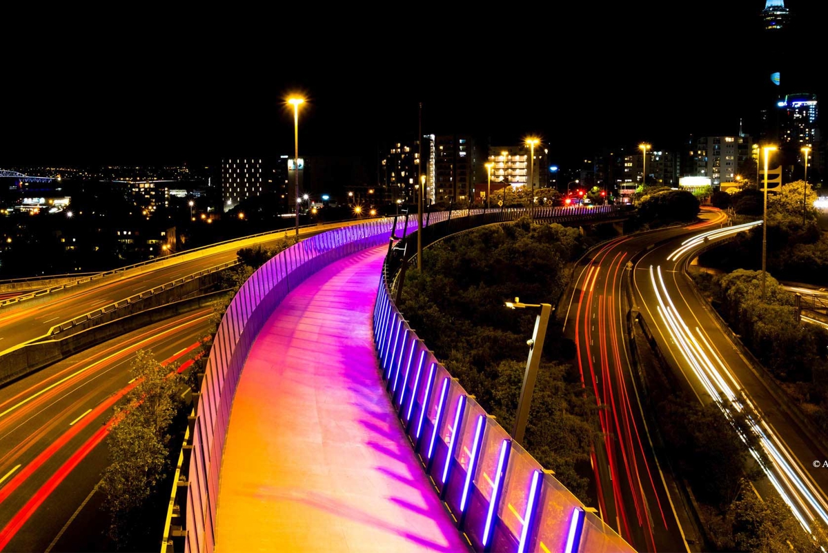 Road and bridge in Auckland New Zealand