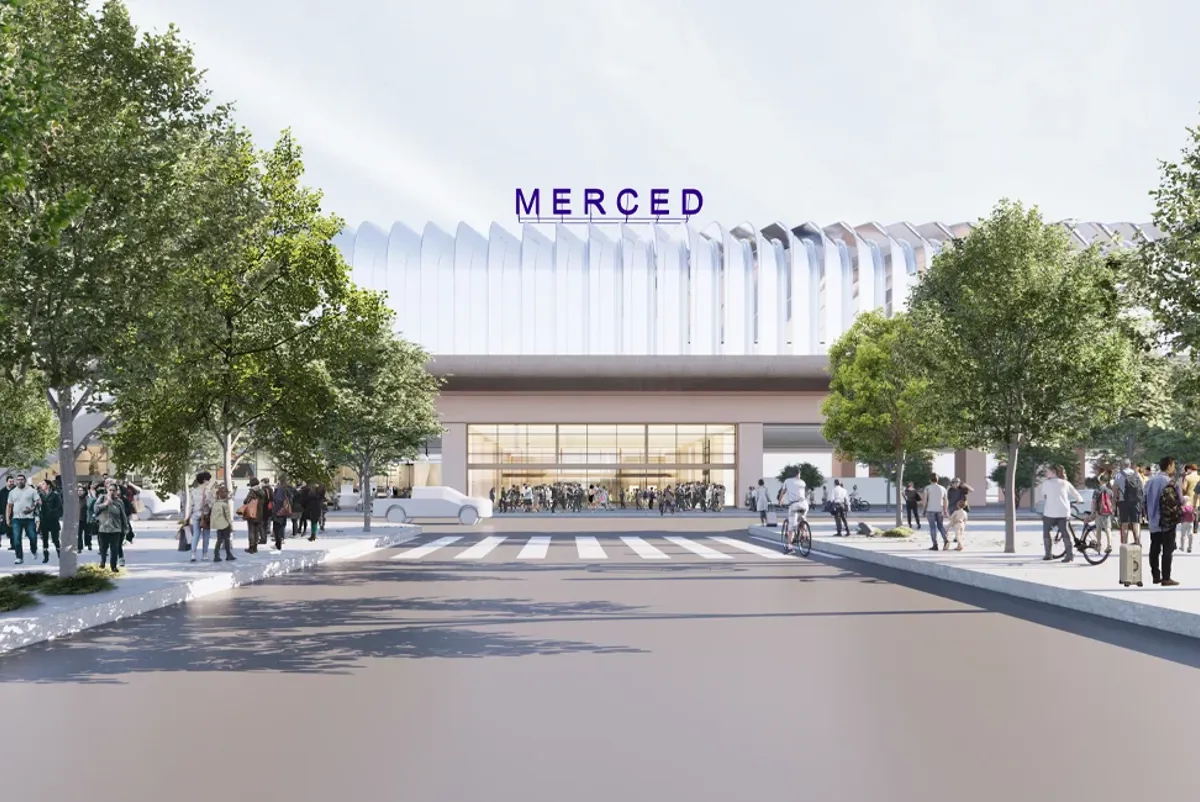 Render of Merced station as part of California High Speed Rail