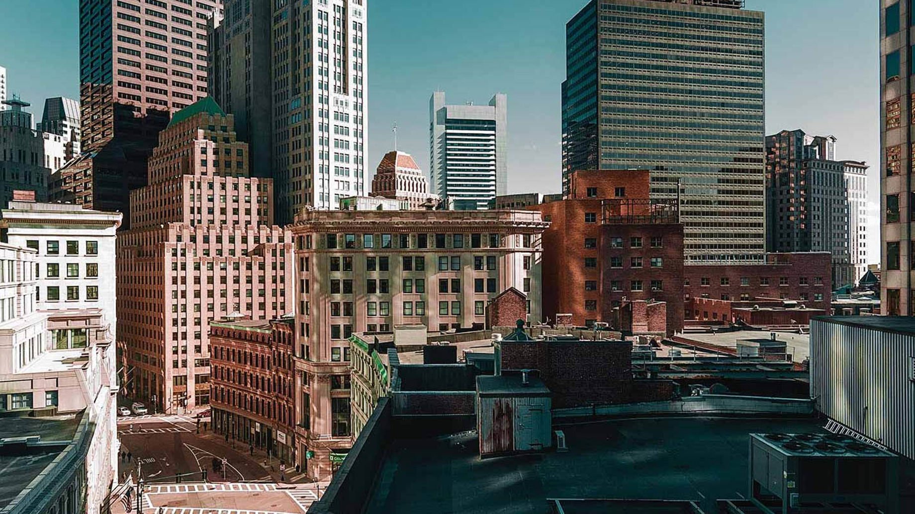 High rise buildings in downtown Boston