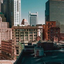 High rise buildings in downtown Boston