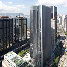 China Resources Building against the Hong Kong skyline