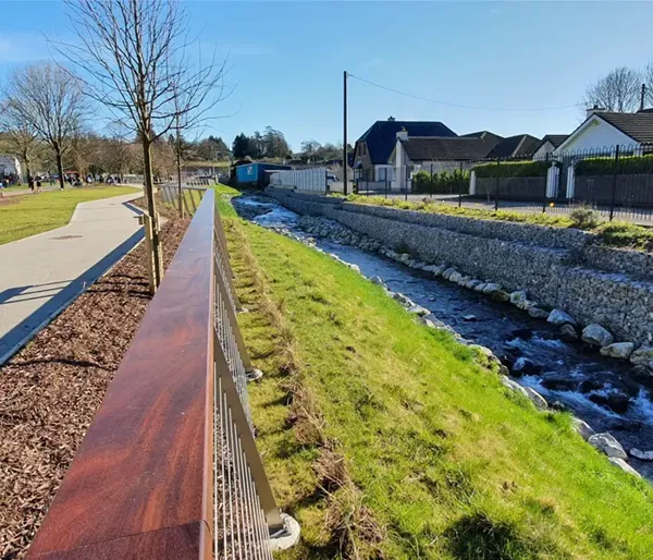 Shot of the Douglas and Togher flood relief scheme