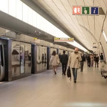 Passengers on a station platform