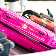 Luggage on a carousel