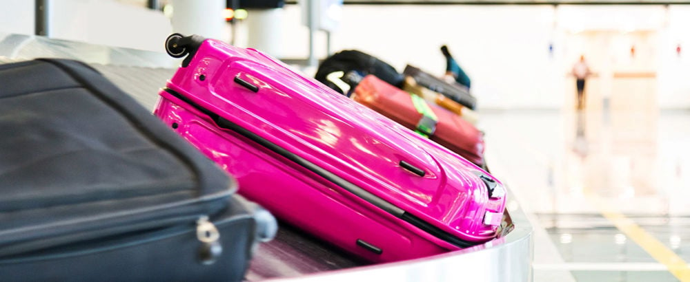 Luggage on a carousel