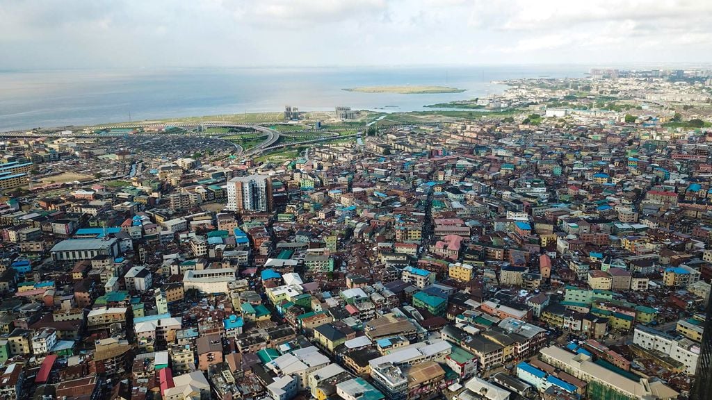 Aerial view of Lagos