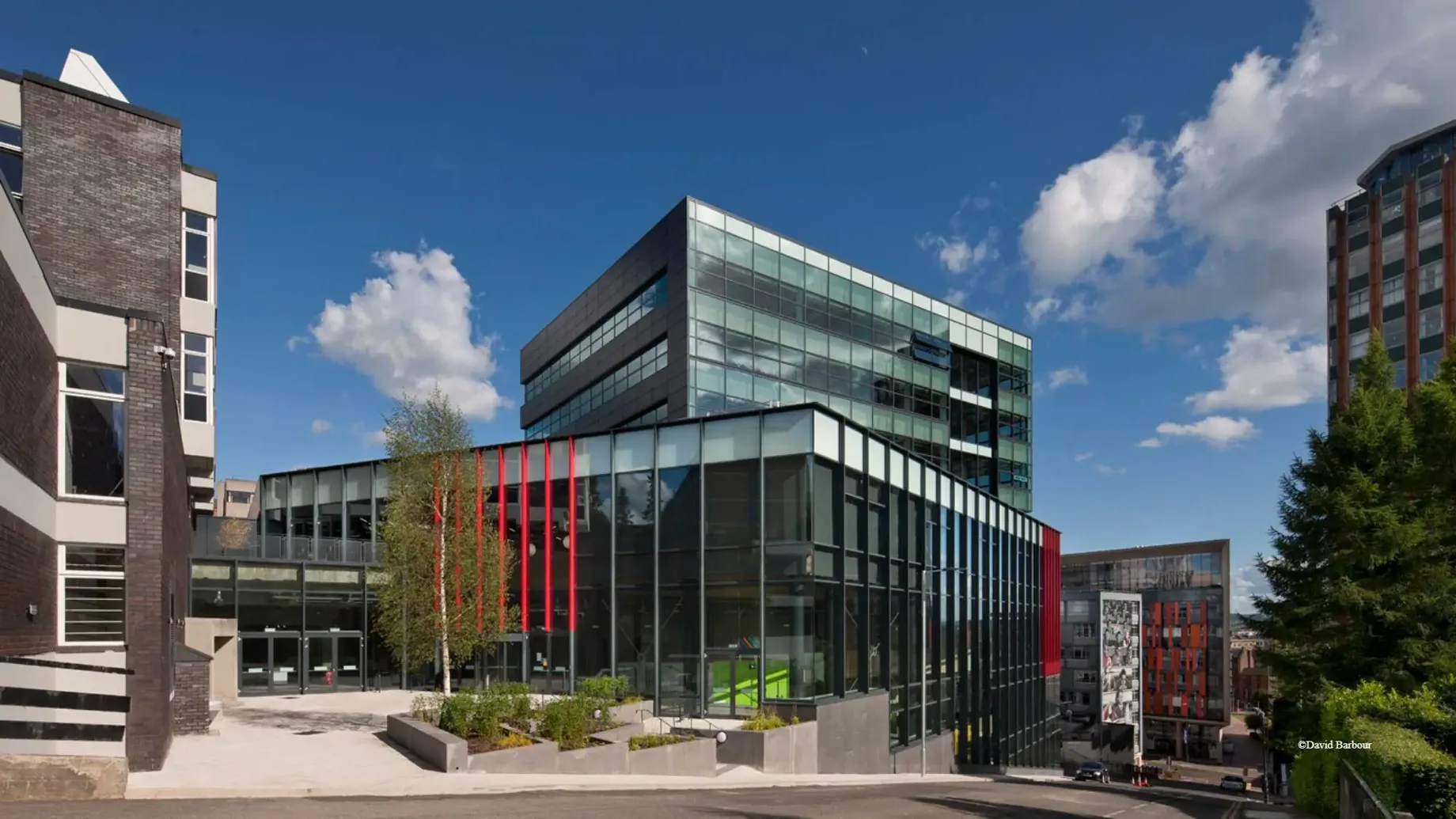 Exterior view of the Learning and Teaching building at the University of Strathclyde