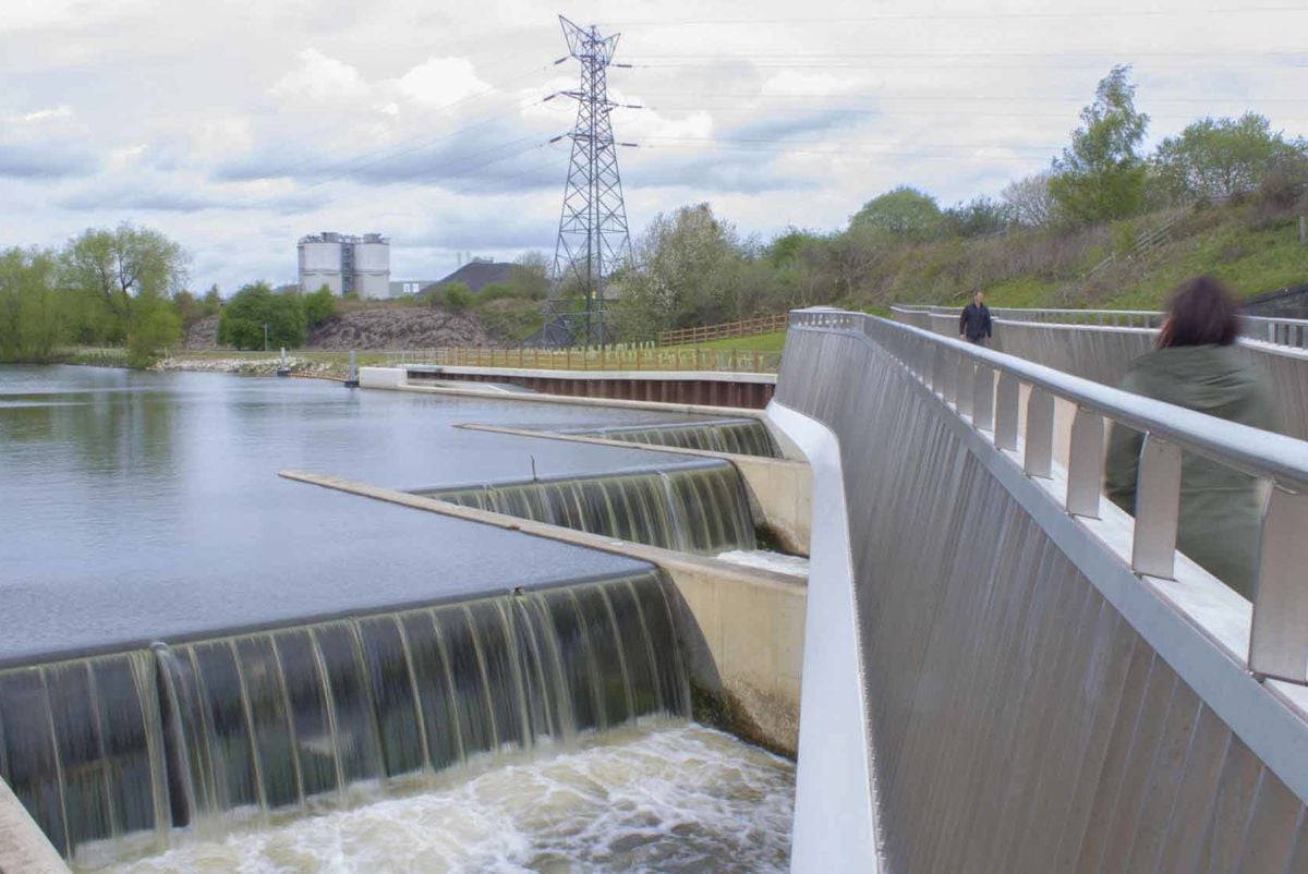 A locally manufactured bridge was installed at the weir