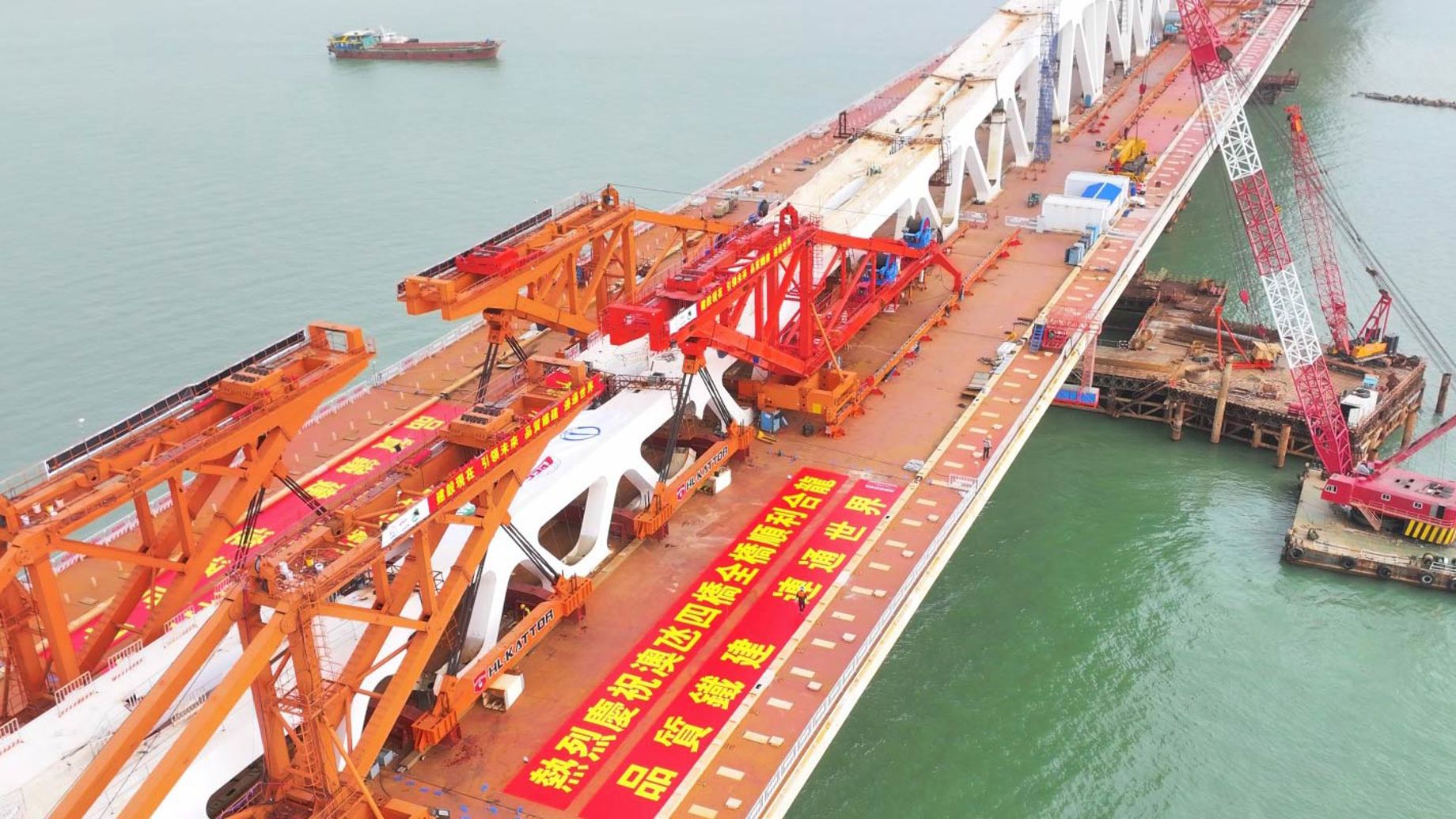 Construction image of the fourth crossing, Macau