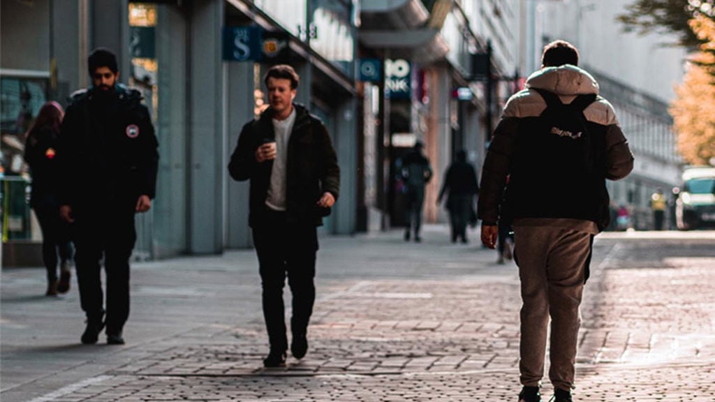 People walking in Manchester