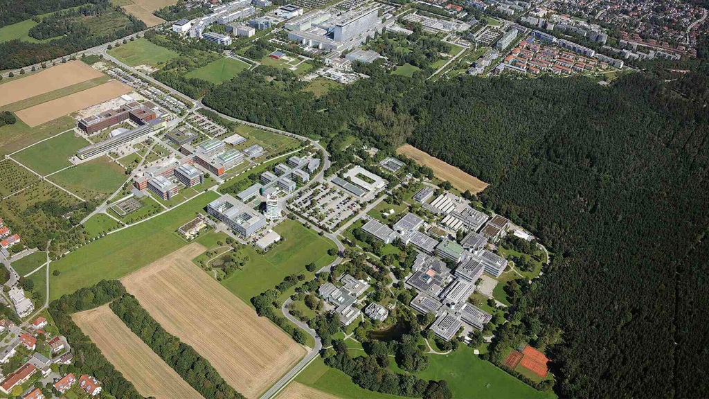 Max plancks martinsried campus aerial shot