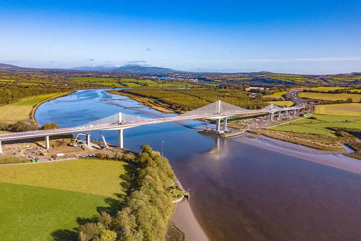 Aerial view of Rose Fitzgerald Kennedy Bridge