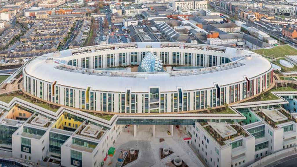 Aerial view of the new children's hospital in Dublin.