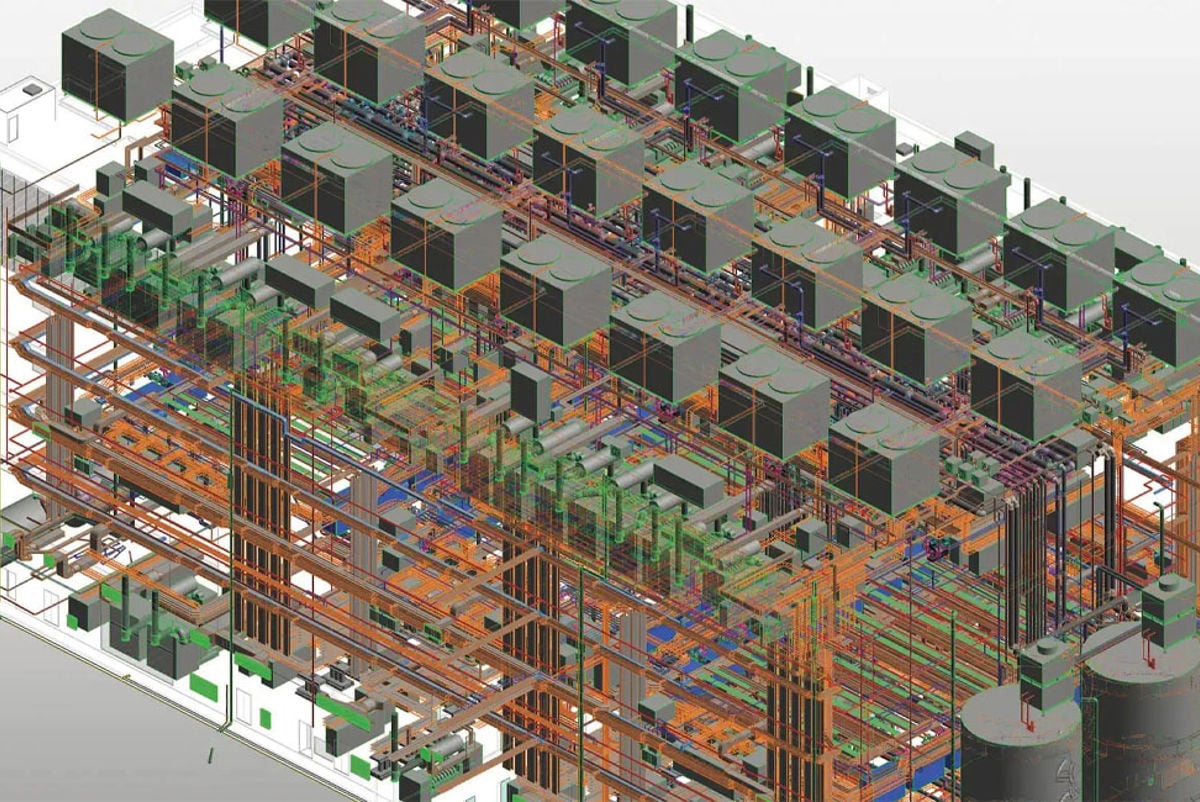 BIM model of the Financial Data Center Tower 2 (FDC2)