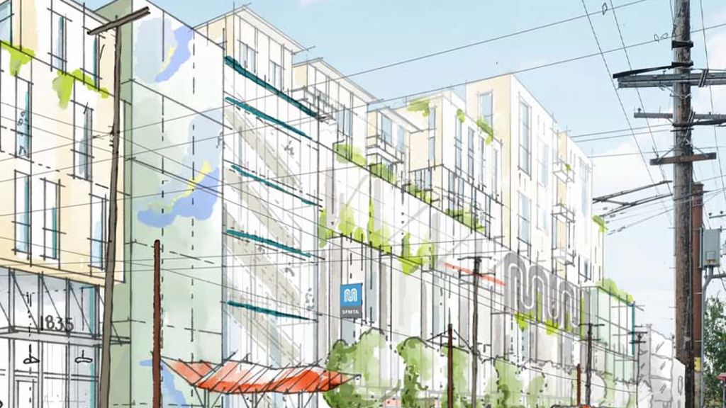 Drawing of Potrero Bus Yard joint development